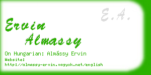 ervin almassy business card