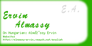 ervin almassy business card